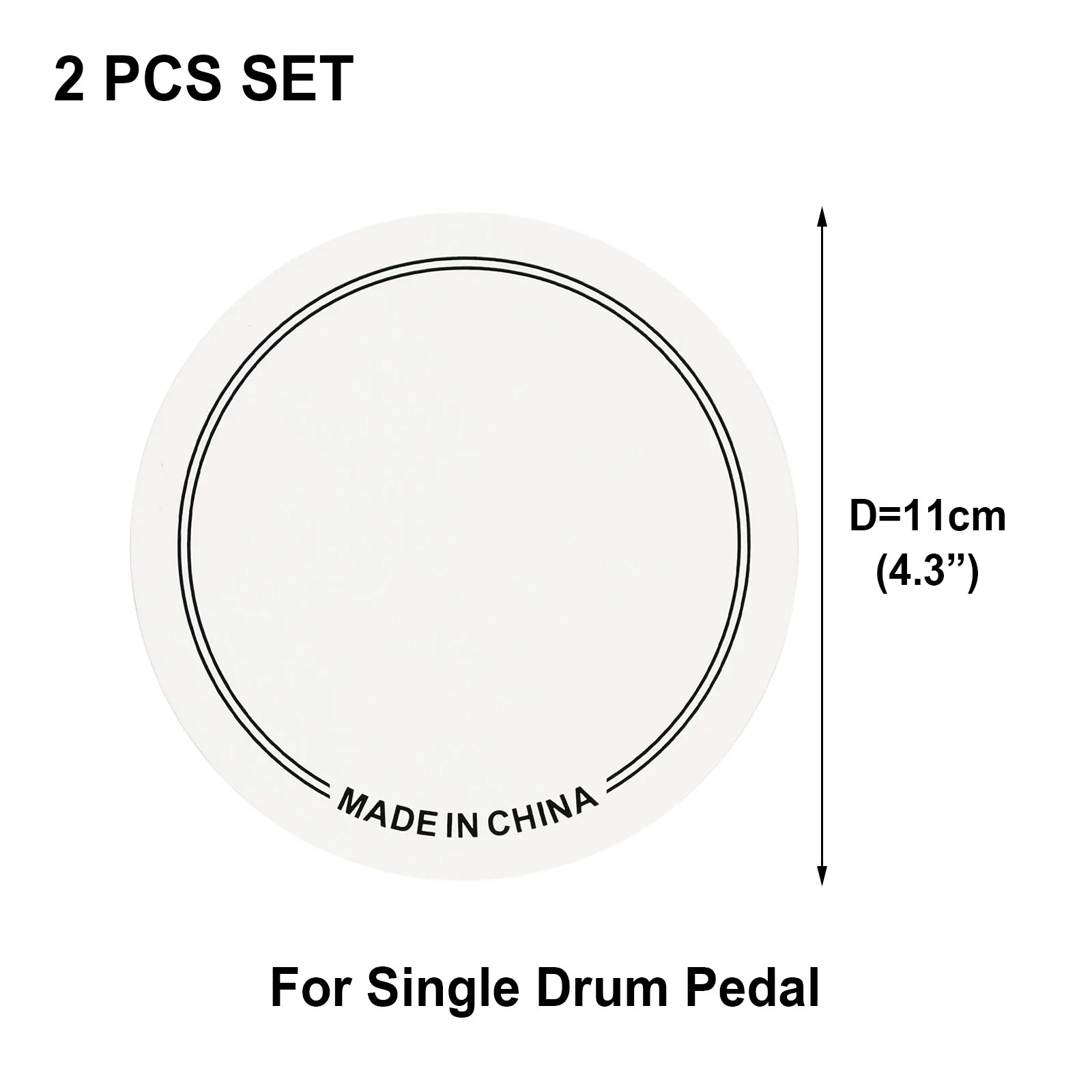 2pcs Bass Drum Pedal Single Double Pedal Patch Bass Drum Patch Drumhead Kick Pad Drum Musical Instruments Percussion Accessories
2pcs Bass Drum Pedal Single Double Pedal Patch Bass Drum Patch Drumhead Kick Pad Drum Musical Instruments Percussion Accessories
