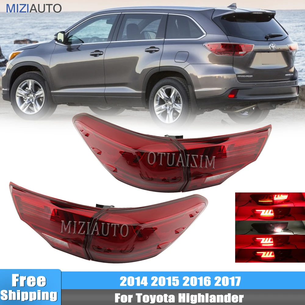 1 Set LED Rear Tail Light For Toyota Highlander 2014 2015 2016 2017 Turn Signal Brake reversing Fog Lamp Car Accessories
1 Set LED Rear Tail Light For Toyota Highlander 2014 2015 2016 2017 Turn Signal Brake reversing Fog Lamp Car Accessories
