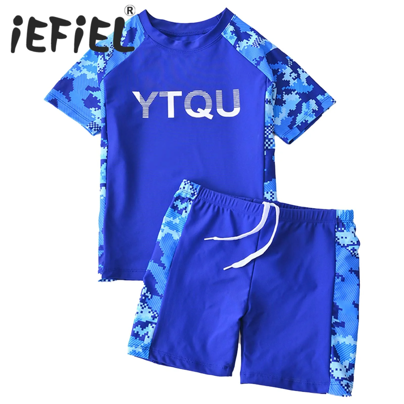 Kids Unisex Swimsuit Swimwear Sets Boys and Girls Short Sleeve Camouflage Stars Print Top Shorts Swimming Beachwear Bathing Suit
Kids Unisex Swimsuit Swimwear Sets Boys and Girls Short Sleeve Camouflage Stars Print Top Shorts Swimming Beachwear Bathing Suit