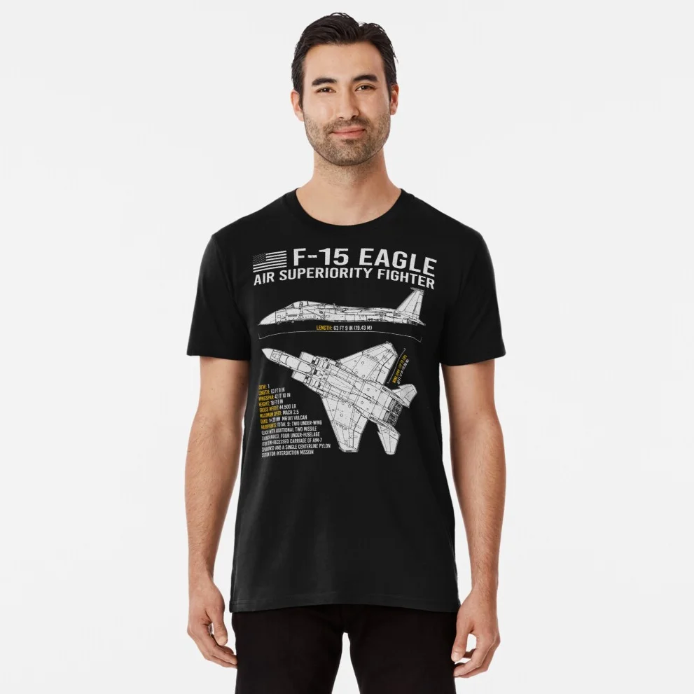 US Air Force F-15 Eagle Fighter Blueprint T Shirt. New 100% Cotton Short Sleeve O-Neck Casual T-shirts Size S-3XL
US Air Force F-15 Eagle Fighter Blueprint T Shirt. New 100% Cotton Short Sleeve O-Neck Casual T-shirts Size S-3XL