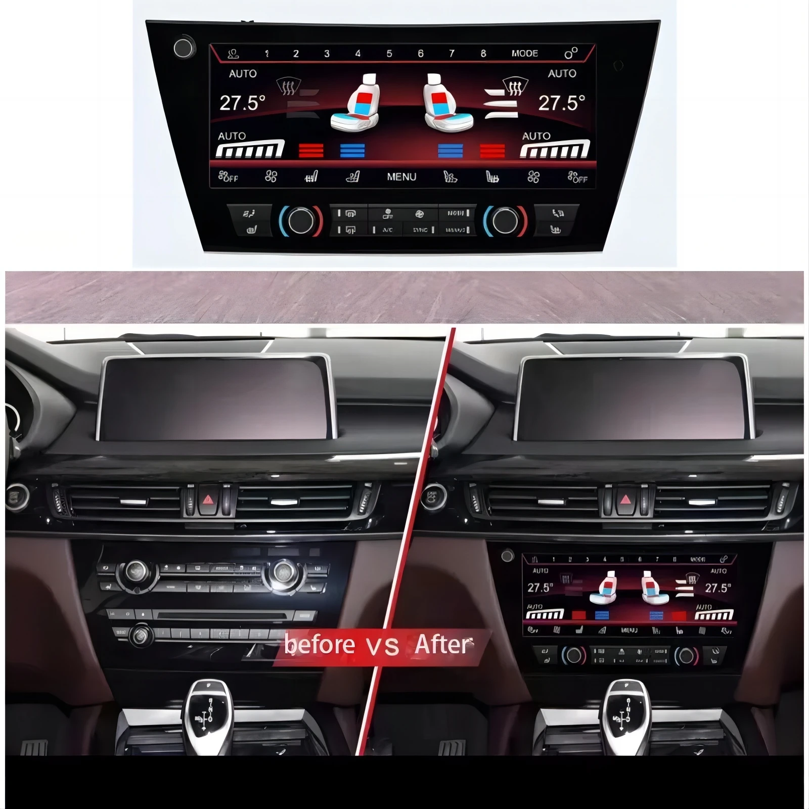 Автомобильный экран кондиционера для BMW X5 F15 X6 F16 2014-2019 сенсорный ЖК-экран климатическая доска
Автомобильный экран кондиционера для BMW X5 F15 X6 F16 2014-2019 сенсорный ЖК-экран климатическая доска