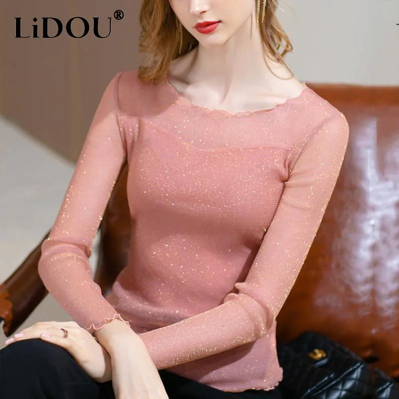 Tops Women New Autumn And Winter Round Neck Long Sleeve Pullovers Bottoming Shirt Slim Solid Color Elegance Casual Office Lady
Tops Women New Autumn And Winter Round Neck Long Sleeve Pullovers Bottoming Shirt Slim Solid Color Elegance Casual Office Lady