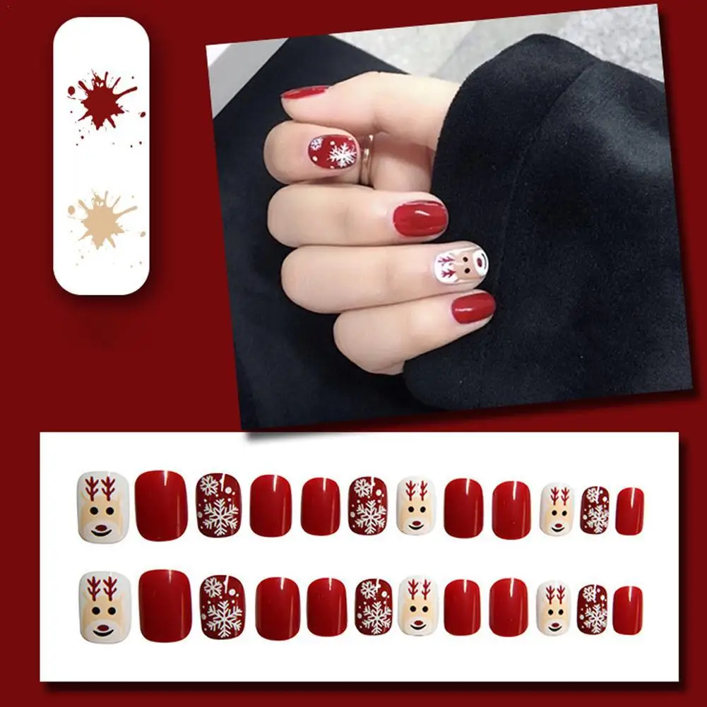 24pcs Christmas False Nail Long Ballet Nail Extension Full Cover Manicure Snowman Wearable Press On Fake Nails Women Nail
24pcs Christmas False Nail Long Ballet Nail Extension Full Cover Manicure Snowman Wearable Press On Fake Nails Women Nail