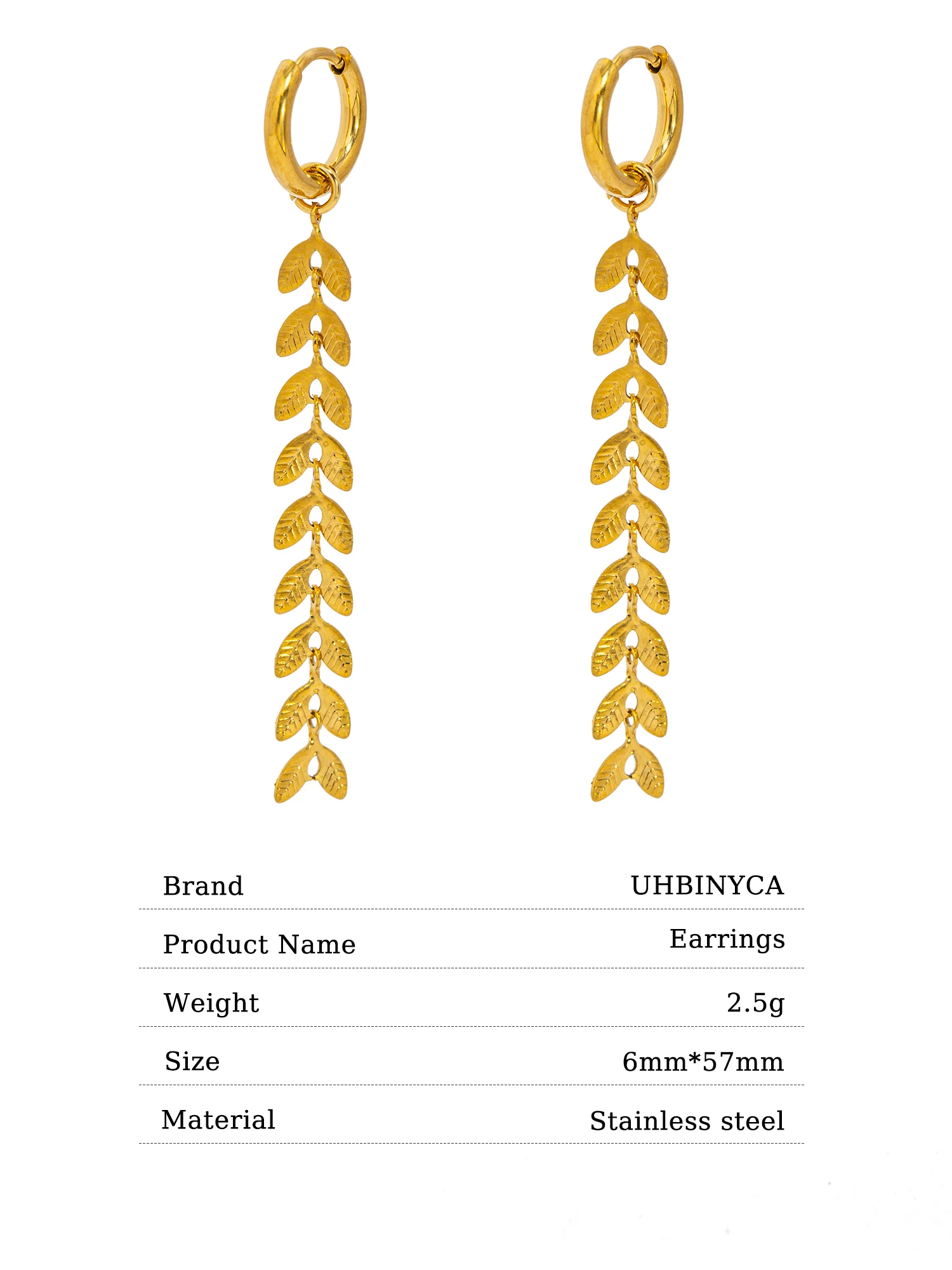Fashion Simple Fishtail Shaped Long Earrings for Women, Stainless Steel 18k Gold Plated Hypoallergenic Jewelry Gifts 1 Mallzona S30daed23be4744ea92ef887c556059e2A Fashion Simple Fishtail Shaped Long Earrings for Women, Stainless Steel 18k Gold Plated Hypoallergenic Jewelry Gifts Mallzona