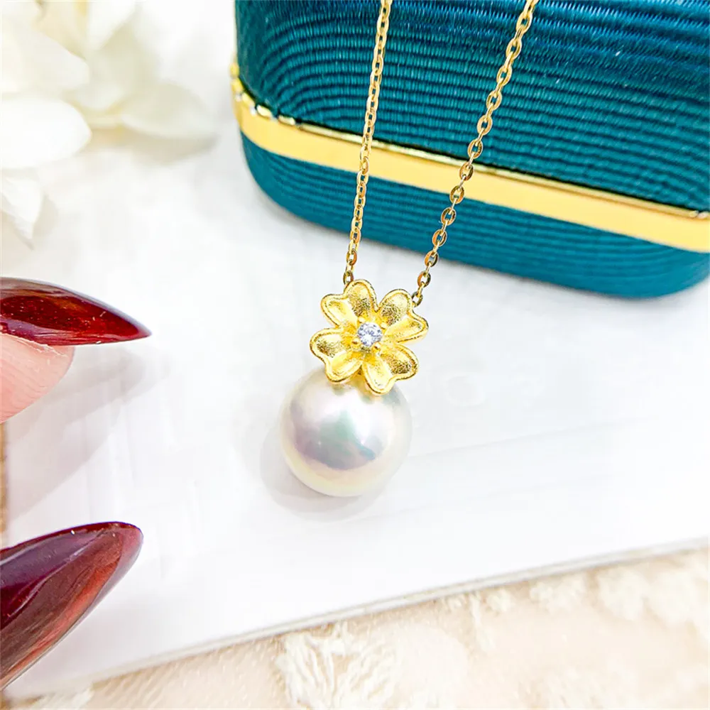 DIY Pearl Small Accessories S925 Sterling Silver Pendant Empty Holder Fashion Silver Jewelry Necklace Pendant with 10-15mm Beads
DIY Pearl Small Accessories S925 Sterling Silver Pendant Empty Holder Fashion Silver Jewelry Necklace Pendant with 10-15mm Beads