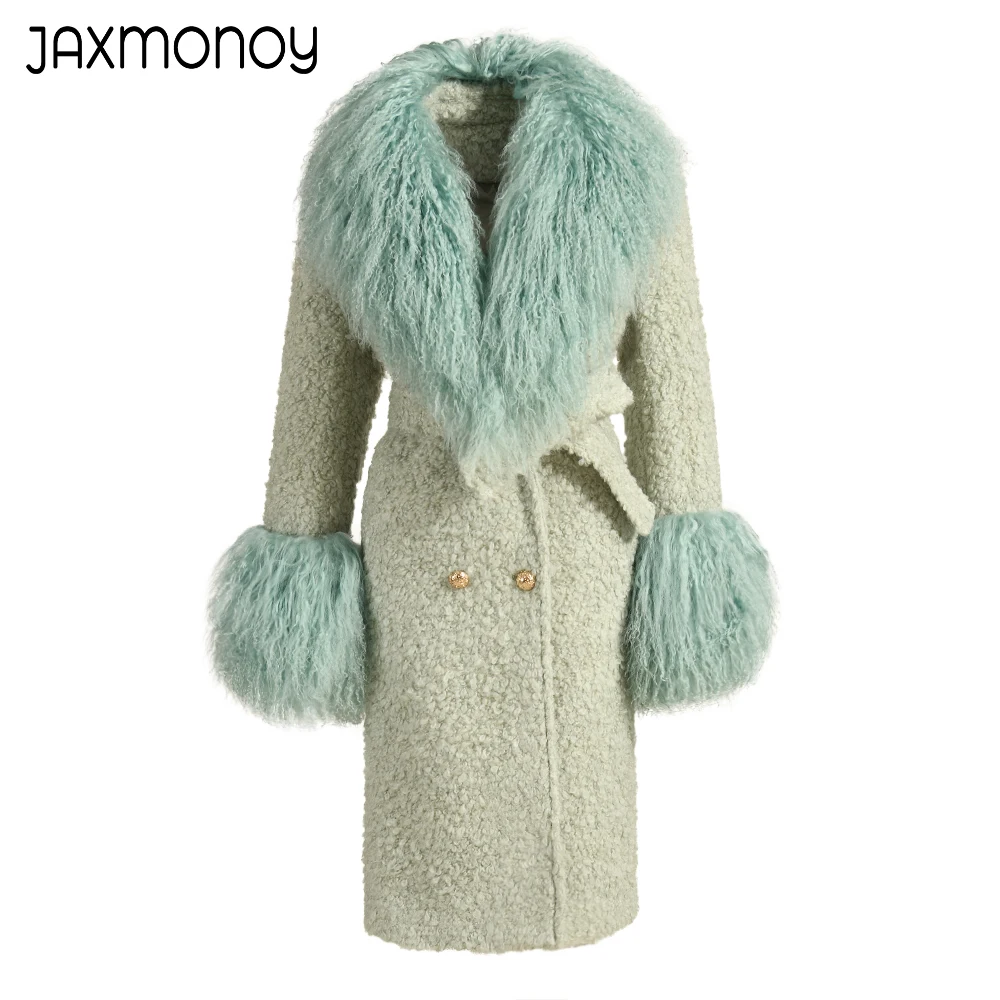 Шерстяное пальто Jaxmonoy с натуральным монгольским мехом, модная Длинная женская одежда, женская зимняя теплая элегантная верхняя одежда, Новое поступление 2024
Шерстяное пальто Jaxmonoy с натуральным монгольским мехом, модная Длинная женская одежда, женская зимняя теплая элегантная верхняя одежда, Новое поступление 2024