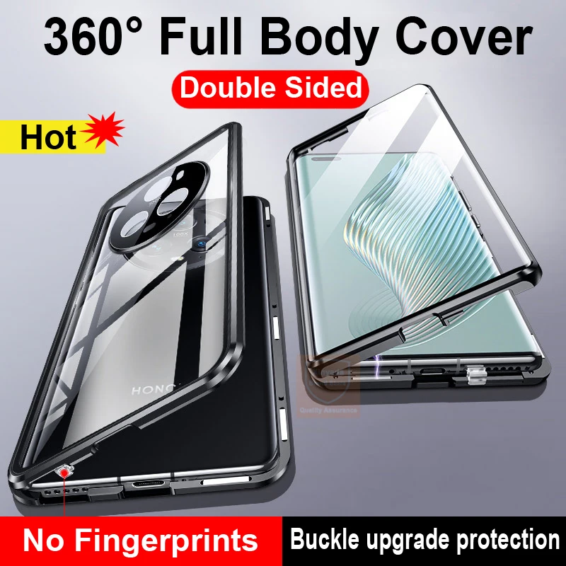 Чехол для Huawei Honor Magic5 Pro Magic 5, чехол из закаленного стекла, чехол для Honor Magic 5 Pro 360, полностью закрывающийся металлический магнитный
Чехол для Huawei Honor Magic5 Pro Magic 5, чехол из закаленного стекла, чехол для Honor Magic 5 Pro 360, полностью закрывающийся металлический магнитный