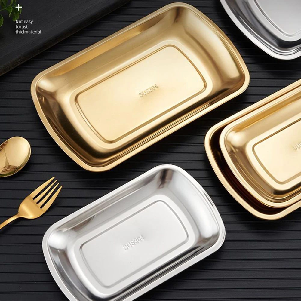 Grill Tray Stainless Steel BBQ Dumpling Dish Commercial Snack Dish Barbecue Plate Kitchen Tool And Gadgets Gold Silver
Grill Tray Stainless Steel BBQ Dumpling Dish Commercial Snack Dish Barbecue Plate Kitchen Tool And Gadgets Gold Silver