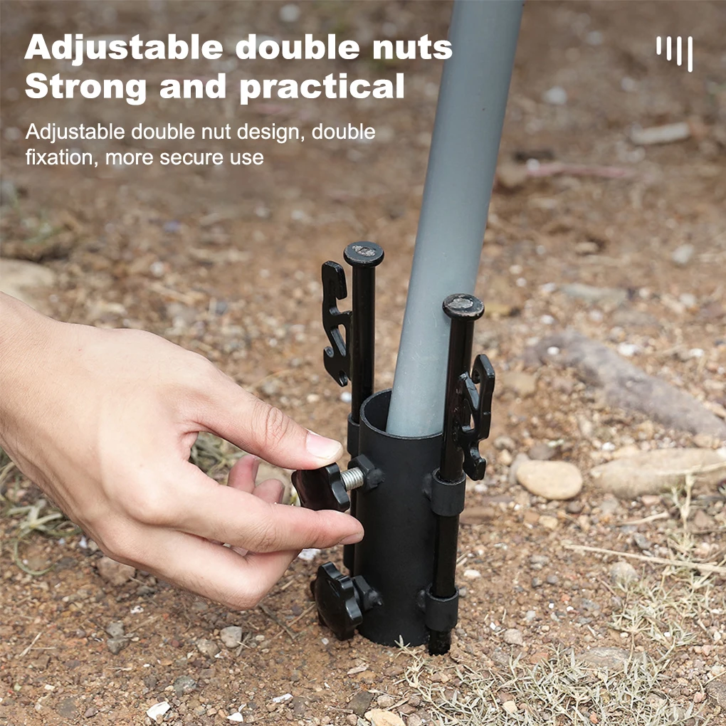 2 Pcs Stainless Steel Canopy Ground Poles Holders Outdoor Tent Pole Holder Dual Spikes Adjustable Universal Iron Rod Tubes Kit
2 Pcs Stainless Steel Canopy Ground Poles Holders Outdoor Tent Pole Holder Dual Spikes Adjustable Universal Iron Rod Tubes Kit
