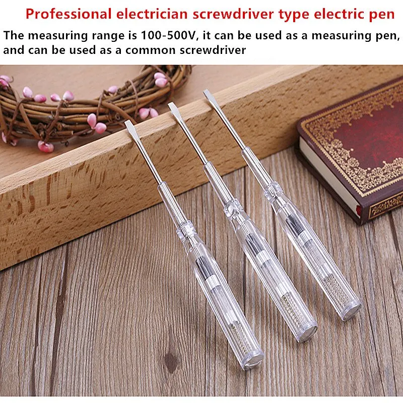 1pc 100-500V Induced Electrical Tester Screwdriver Test Probe Pen Voltage Detector light
1pc 100-500V Induced Electrical Tester Screwdriver Test Probe Pen Voltage Detector light