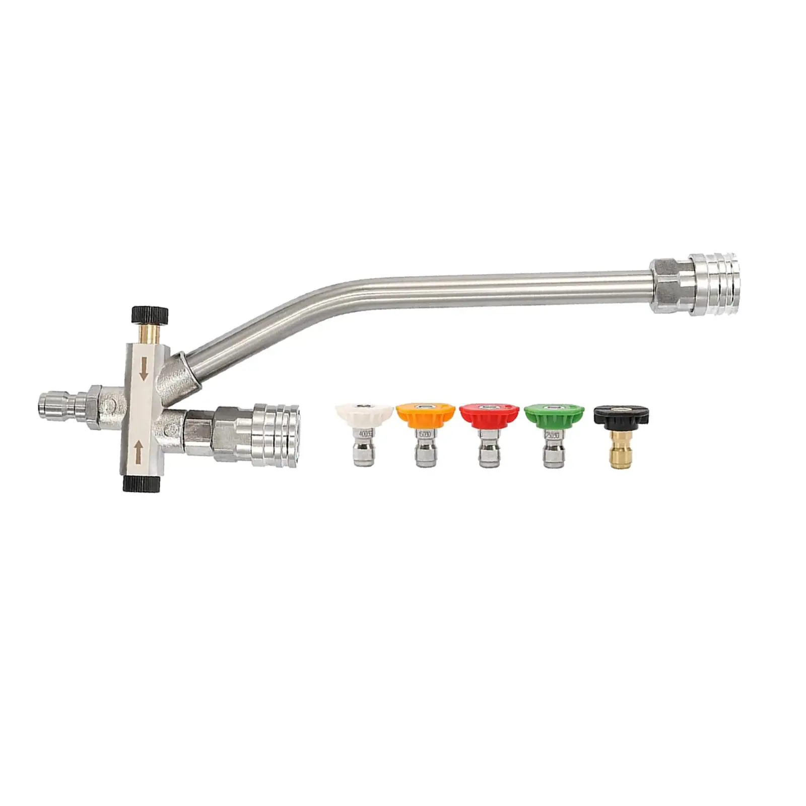 Pressure Washer Double Tip Attachment 1/4 Quick Connect Dual Nozzles for Watering Flowers Lawns Care Cleaning Driveways
Pressure Washer Double Tip Attachment 1/4 Quick Connect Dual Nozzles for Watering Flowers Lawns Care Cleaning Driveways