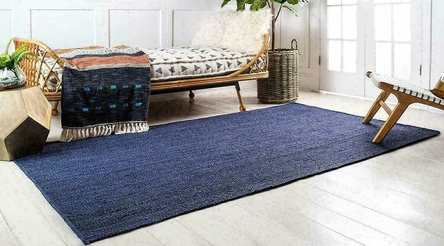 Jute Rug Carpet 100% Natural Jute Braided Blue Reversible Rug Modern Living Area Rug Decoration Chambre
Jute Rug Carpet 100% Natural Jute Braided Blue Reversible Rug Modern Living Area Rug Decoration Chambre