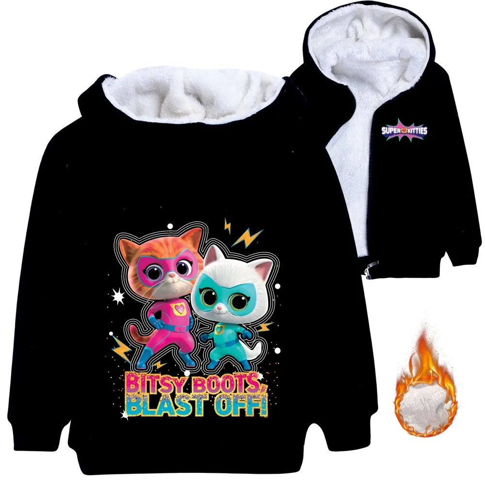 Super Kitties Fleece Jacket Boy Hoodie Children's Clothing Girl Hooded Warm Jacket Zipper Windbreaker Baby Children Jacket
Super Kitties Fleece Jacket Boy Hoodie Children's Clothing Girl Hooded Warm Jacket Zipper Windbreaker Baby Children Jacket