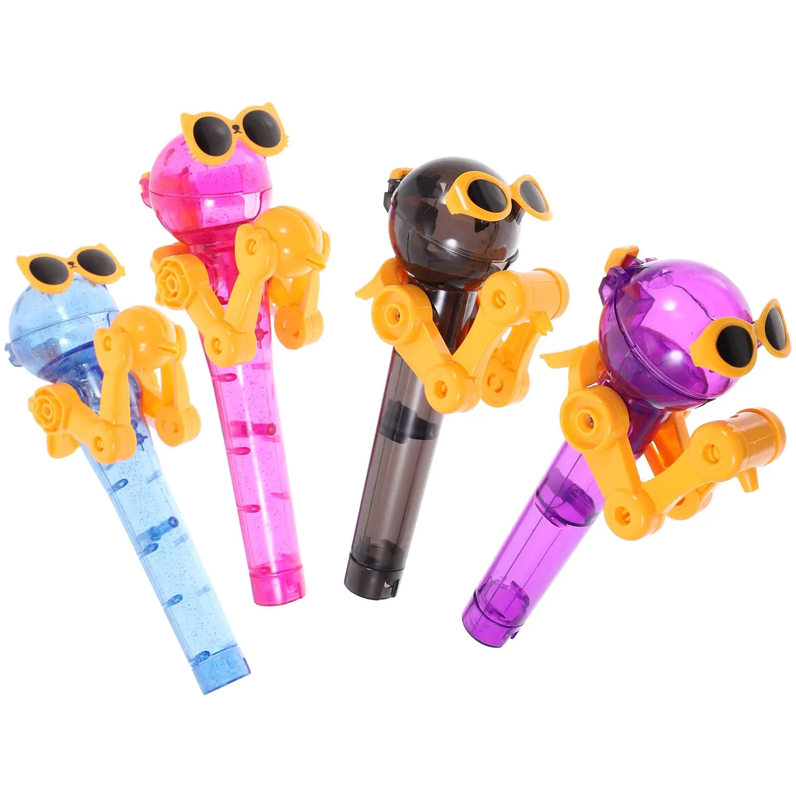 4Pcs Lollipop Case Funny Lollipop Robot Holder Lollipop Toys Lollipop Holder Strange Dinosaur Lollipop Trick Candy Eating Robot
4Pcs Lollipop Case Funny Lollipop Robot Holder Lollipop Toys Lollipop Holder Strange Dinosaur Lollipop Trick Candy Eating Robot