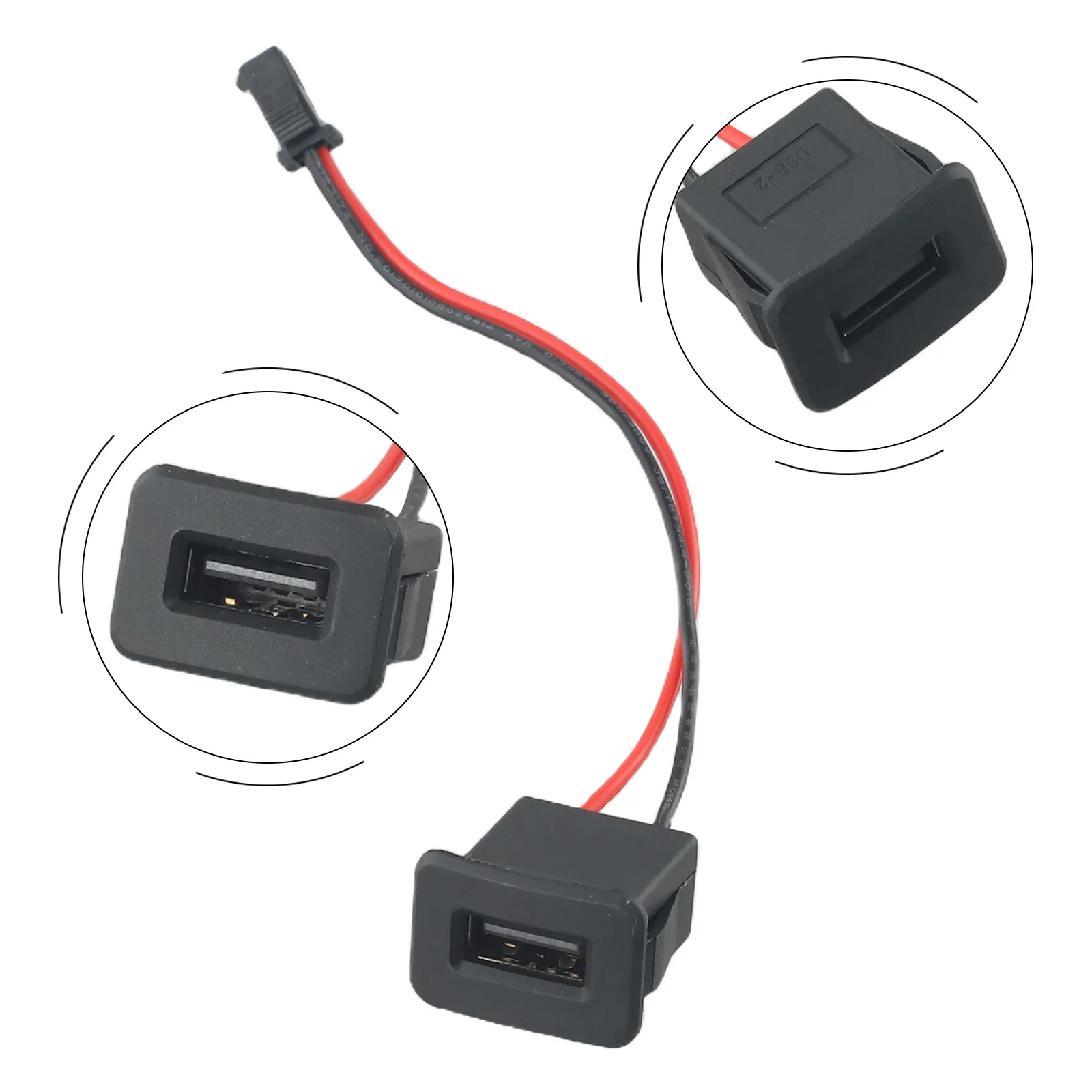 USB Charging Port Connector USB Power Connector With Cable Terminals With Charger Socket Easy Installation Plug-in Installation
USB Charging Port Connector USB Power Connector With Cable Terminals With Charger Socket Easy Installation Plug-in Installation