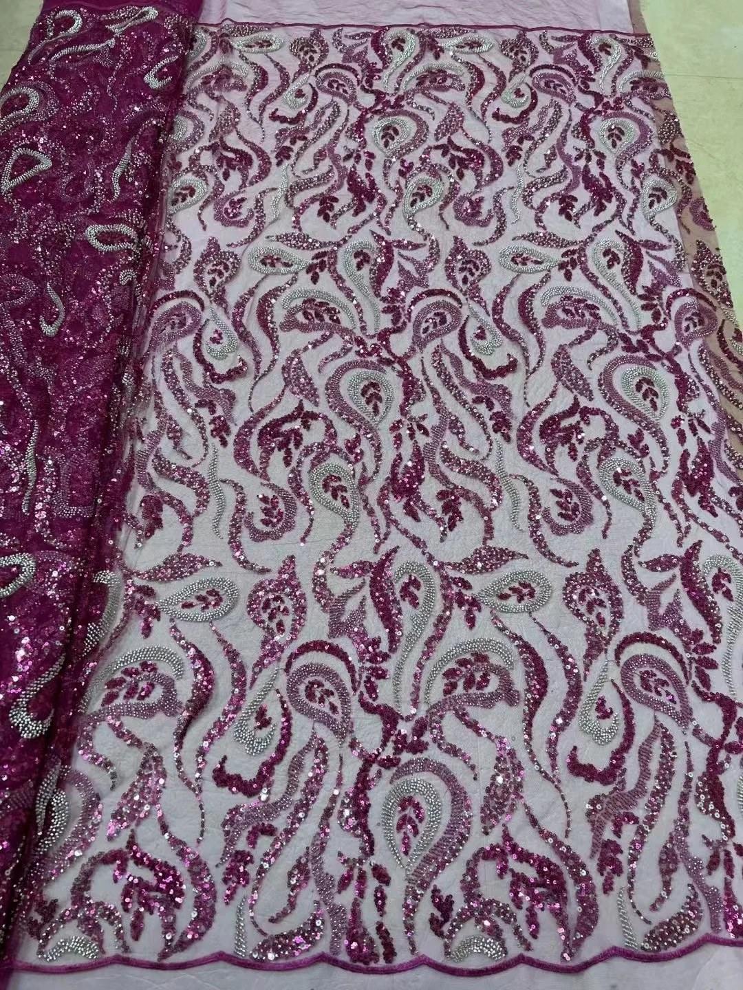 Luxury Heavy Beaded Lace Fabric Embroidery African Tube Beads Sequin Tulle Mesh Fabrics Materials for Clothes Wedding Dress Sew
Luxury Heavy Beaded Lace Fabric Embroidery African Tube Beads Sequin Tulle Mesh Fabrics Materials for Clothes Wedding Dress Sew