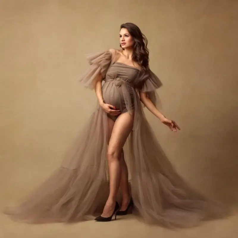 Elegant Puffy Tulle Maternity Dress for Photo Shoot Long Pregnant Gowns for Photography Women Prom Robe
Elegant Puffy Tulle Maternity Dress for Photo Shoot Long Pregnant Gowns for Photography Women Prom Robe