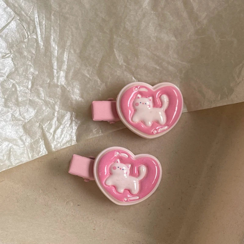 New Girls Cute Love Heart Cat Hair Clip Kids Lovely Pink Duckbill Clips Cute Sweet Cartoon Kitten Headband Clip Hair Accessories
New Girls Cute Love Heart Cat Hair Clip Kids Lovely Pink Duckbill Clips Cute Sweet Cartoon Kitten Headband Clip Hair Accessories