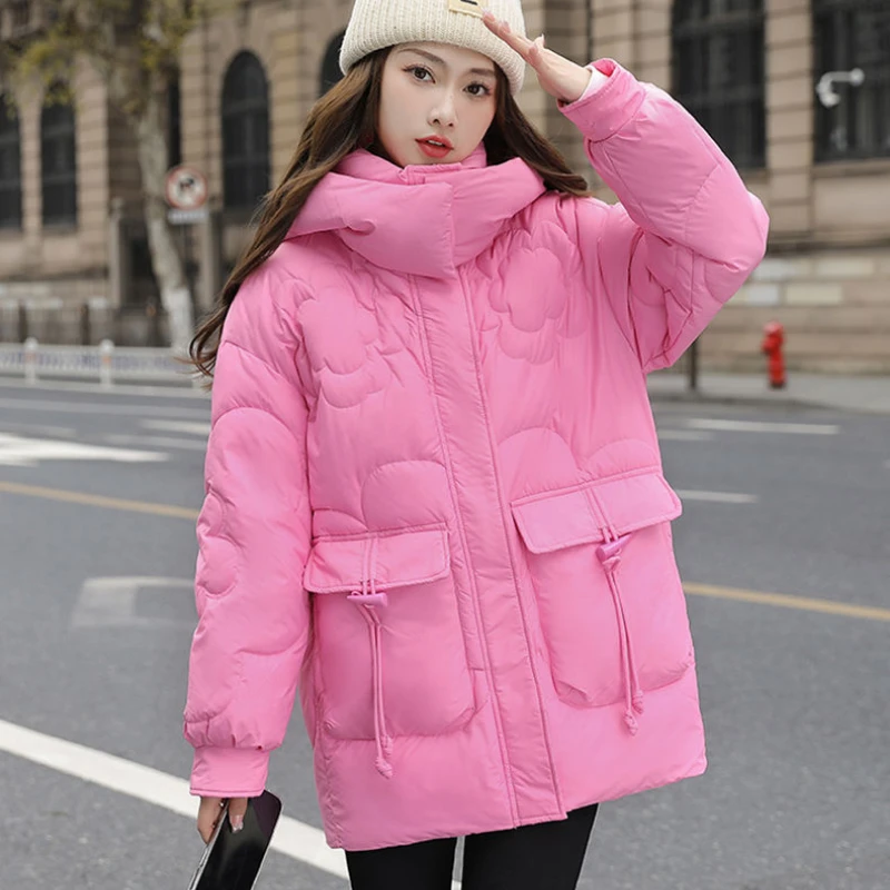 Winter Women Jacket Hooded Parkas Quilted Jacket Korean Buttons Cotton-padded Jacket Thickened Warm Outerwear Luxury Brand Tops
Winter Women Jacket Hooded Parkas Quilted Jacket Korean Buttons Cotton-padded Jacket Thickened Warm Outerwear Luxury Brand Tops