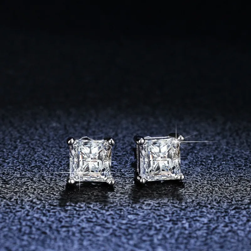 MILAMISS 925 Sterling Silver Moissanite 14K White Gold Plated Sterling Silver Square Diamond Earrings for Women Men Ear Stud
MILAMISS 925 Sterling Silver Moissanite 14K White Gold Plated Sterling Silver Square Diamond Earrings for Women Men Ear Stud