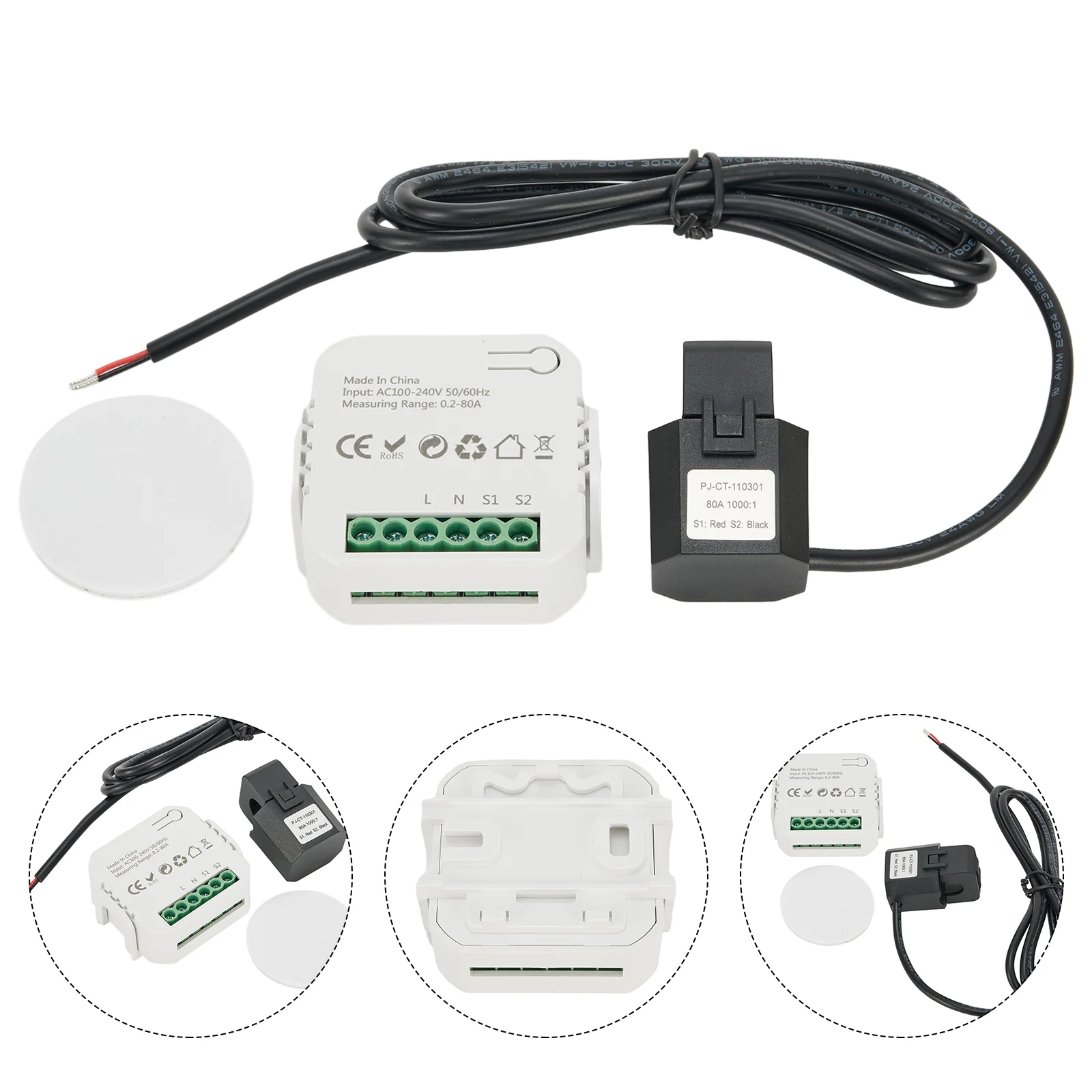 WiFi Energy Meter Electricity Meters Replaceable Accessories 0.2A-80A Monitor Safe Simple Tuya Smart Life Voltage
WiFi Energy Meter Electricity Meters Replaceable Accessories 0.2A-80A Monitor Safe Simple Tuya Smart Life Voltage