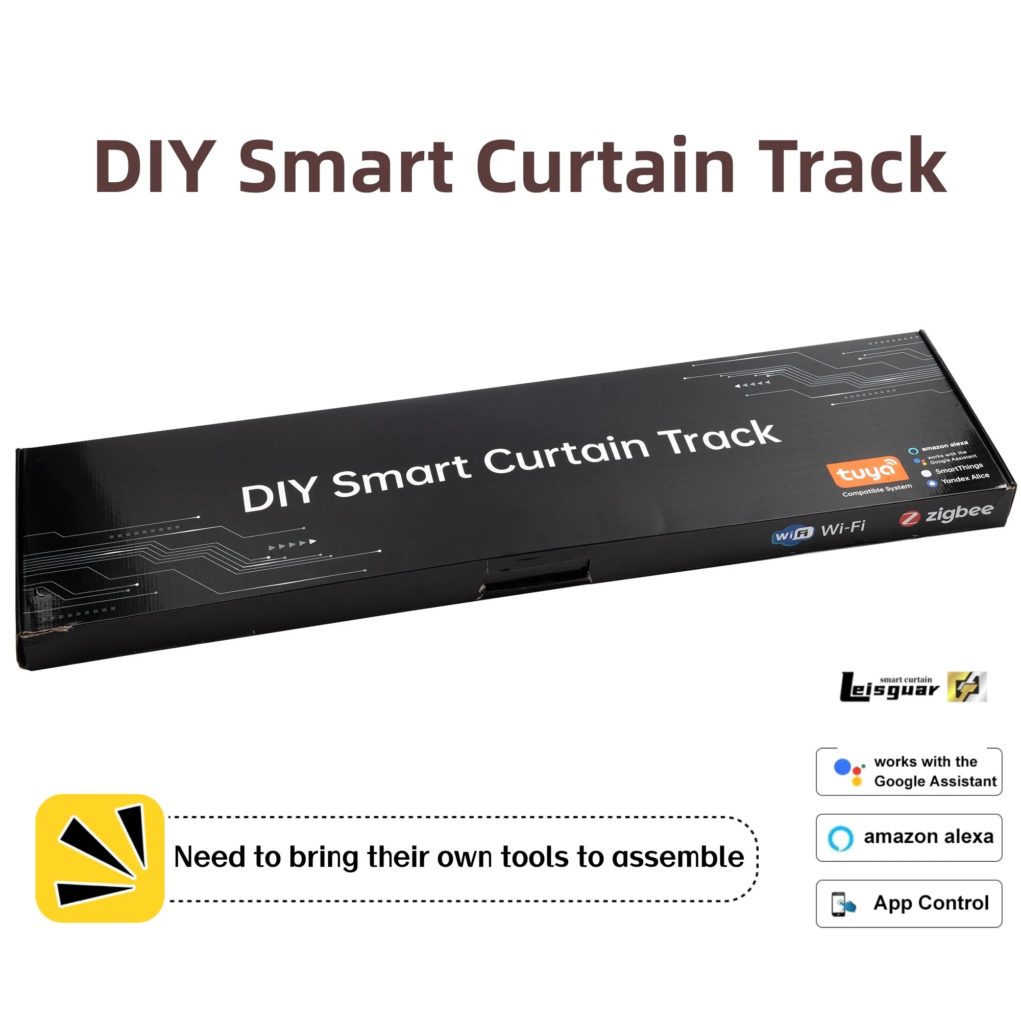 Leisguar Tuya Wifi Zigbee DIY Smart Curtain Track Set Applicable To All Windows Within 5m
Leisguar Tuya Wifi Zigbee DIY Smart Curtain Track Set Applicable To All Windows Within 5m