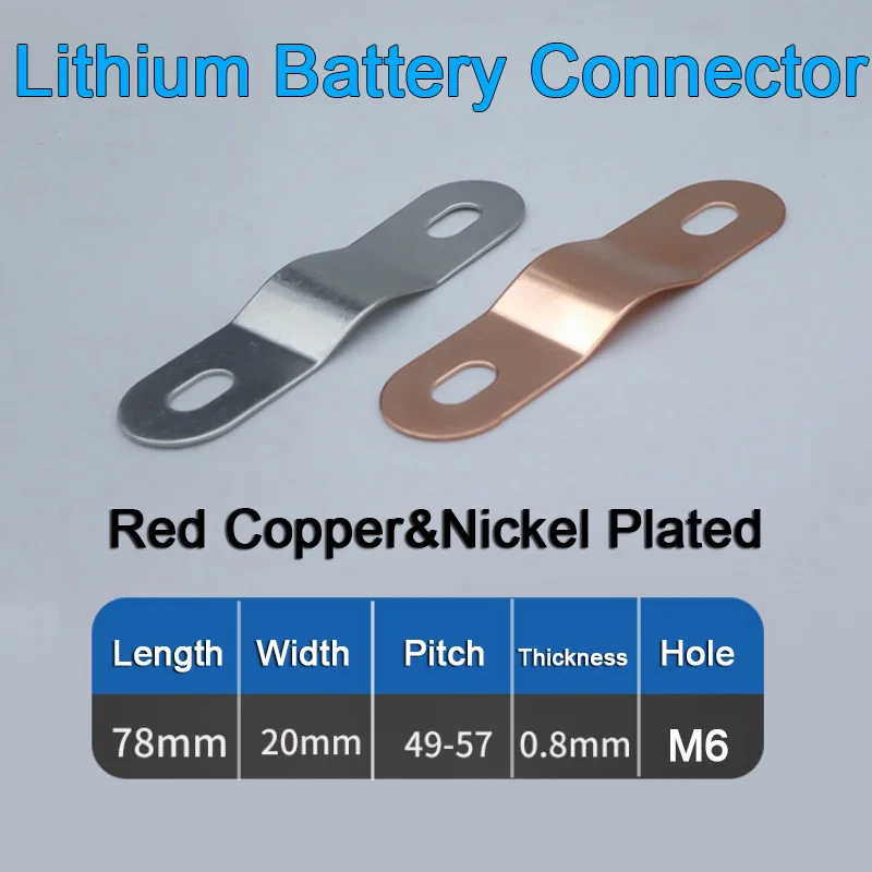 Copper Lithium Battery Connector Fixed Welding-free Large Monomer Nickel-plated Pickling M6 Pitch 52mm Battery Accessories
Copper Lithium Battery Connector Fixed Welding-free Large Monomer Nickel-plated Pickling M6 Pitch 52mm Battery Accessories