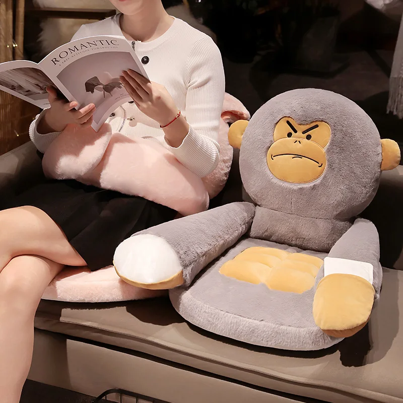 

Cute Soft Kawaii Muscle Gorilla Pig Sofa Chair Cushion Cartoon Stuffed Anime Funny Muscle Monster Throw Pillow Home Decor Gifts