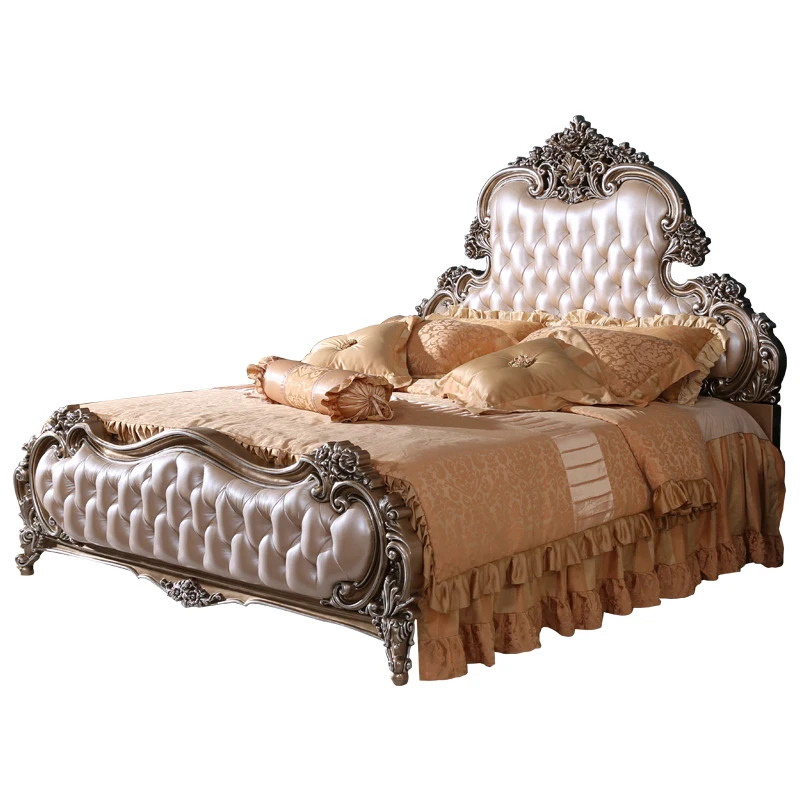 Leather double bed 1.8M luxurious European solid wood master bedroom bed neoclassical wedding bed
Leather double bed 1.8M luxurious European solid wood master bedroom bed neoclassical wedding bed