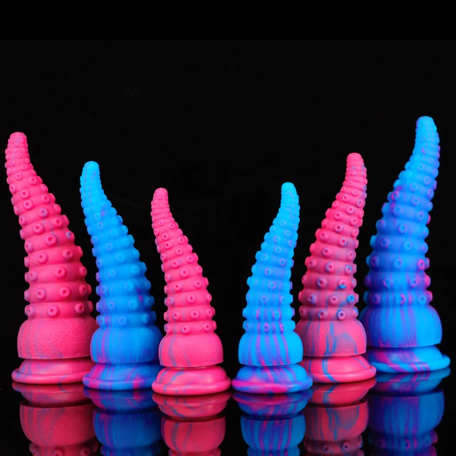 Godemichet anal en silicone pour femme, pieuvre, tentacule, énorme gode animal, monstre coloré, massage de la prostate, jouet sexuel pour adulte 1