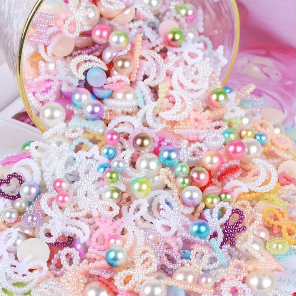 50g(300pc) Half Round Pearl Heart/Bow Rhinestone 4-20mm Pearls Loose Bead Gems Nail Charms Mixed Resin Jewelry Manicure Supplies
50g(300pc) Half Round Pearl Heart/Bow Rhinestone 4-20mm Pearls Loose Bead Gems Nail Charms Mixed Resin Jewelry Manicure Supplies