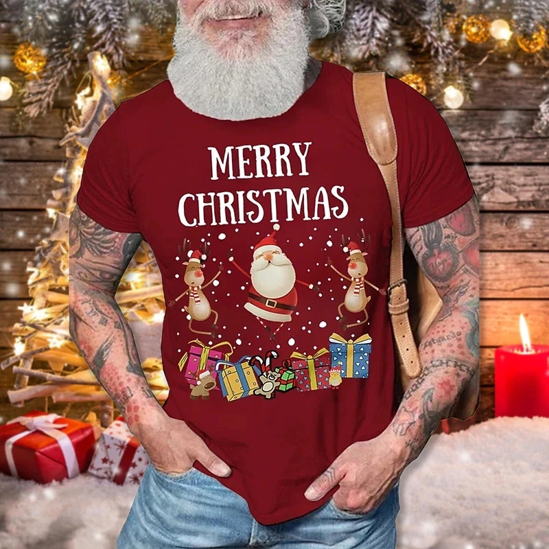 Summer New Christmas FunT-Shirt For Men Short Sleeve Print T-Shirt Oversized Loose Clothing
Summer New Christmas FunT-Shirt For Men Short Sleeve Print T-Shirt Oversized Loose Clothing