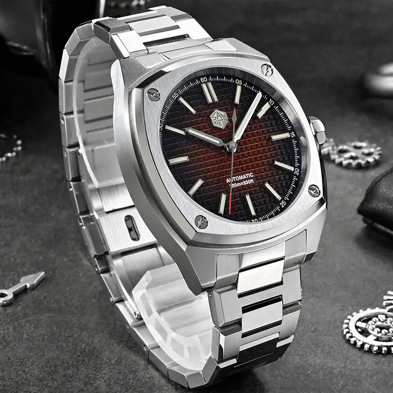 San Martin Luxury Vintage Diver Men's Watch Sapphire AR Coating Sports Waterproof PT5000 Automatic Mechanical Wrist watch BGW-9
San Martin Luxury Vintage Diver Men's Watch Sapphire AR Coating Sports Waterproof PT5000 Automatic Mechanical Wrist watch BGW-9