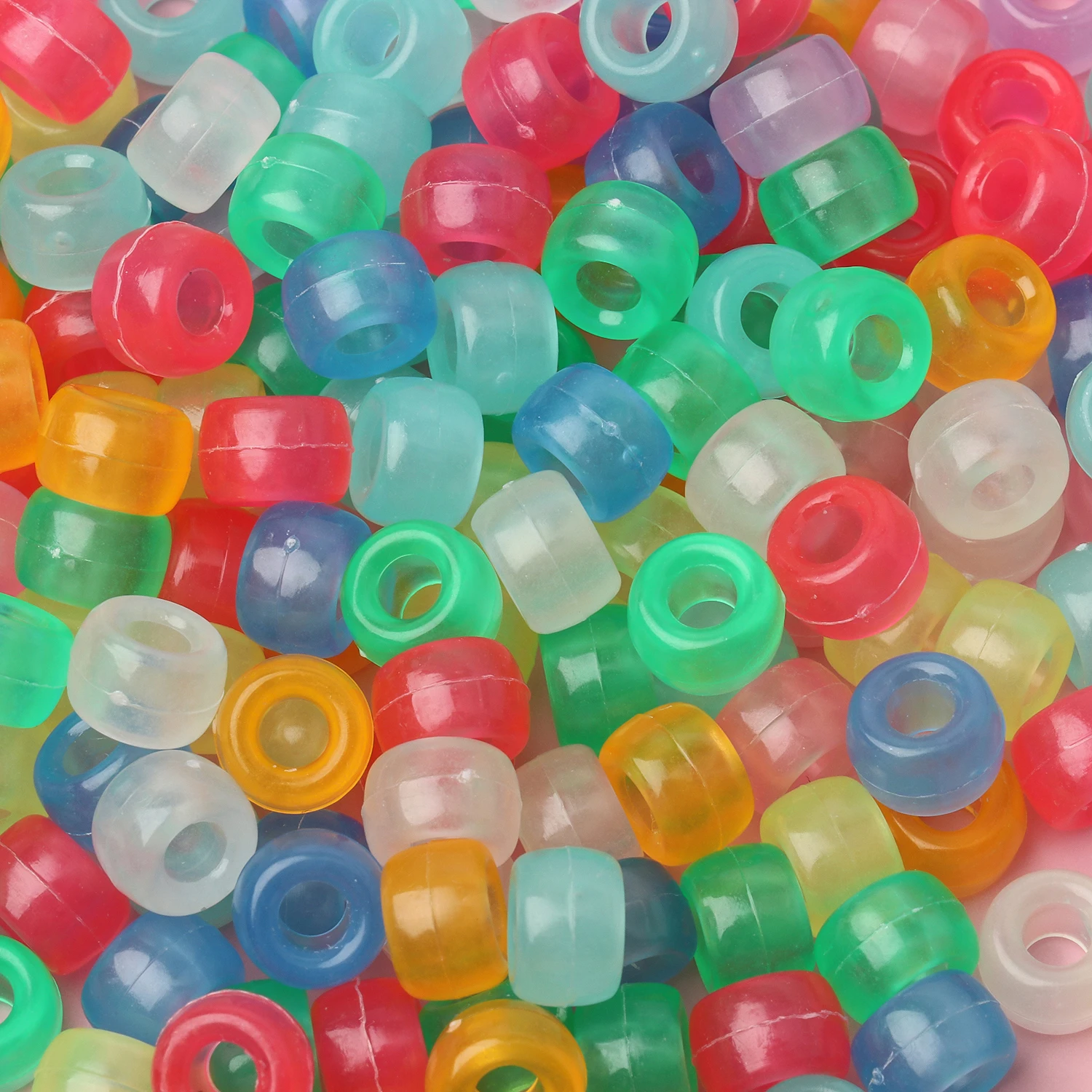 100pcs 6x9mm Luminous Pony Beads Acrylic Hair Beads Big Hole Spacer Beads For Diy Craft Kid Jewelry Bracelets Making Supplies
100pcs 6x9mm Luminous Pony Beads Acrylic Hair Beads Big Hole Spacer Beads For Diy Craft Kid Jewelry Bracelets Making Supplies