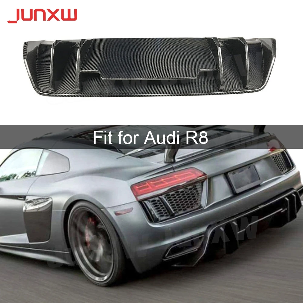 Dry Carbon Fiber Rear Lip Diffuser Spoiler For Audi R8 V8 V10 2017-2020 Fins Shark Style Skid Plate Car Bumper Guard Car Styling
Dry Carbon Fiber Rear Lip Diffuser Spoiler For Audi R8 V8 V10 2017-2020 Fins Shark Style Skid Plate Car Bumper Guard Car Styling