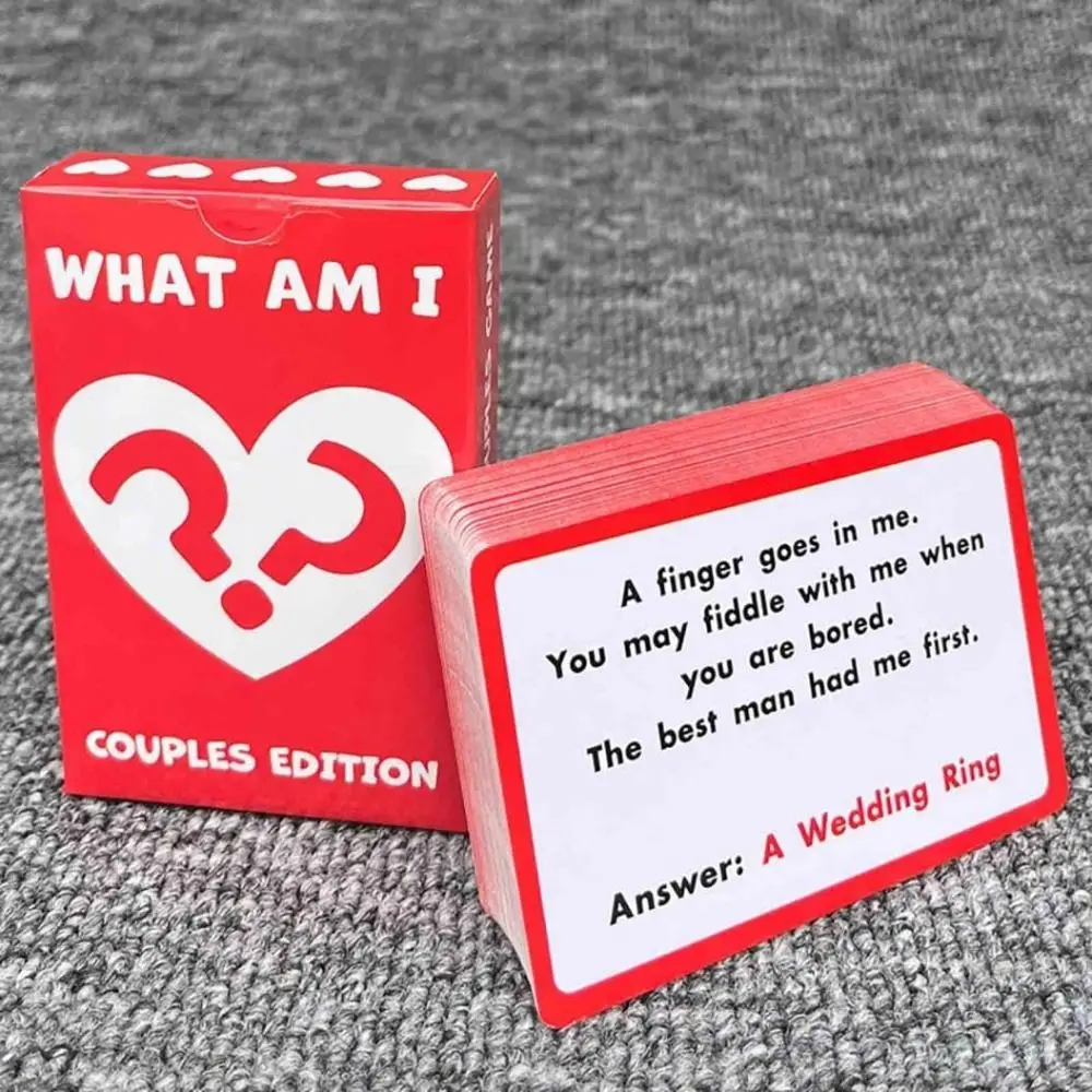 

What Am I Couples Board Game Hilarious Paper 54Playing Cards Interactive Table Game Party Board Game Party