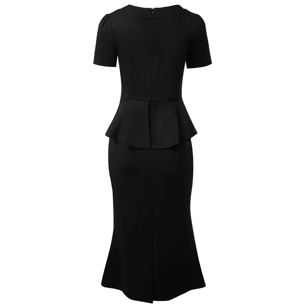 Sophisticated Women\\'s Secretary Dress with Square Collar and Short Sleeves Suitable for Formal Events and Work
Sophisticated Women\\'s Secretary Dress with Square Collar and Short Sleeves Suitable for Formal Events and Work