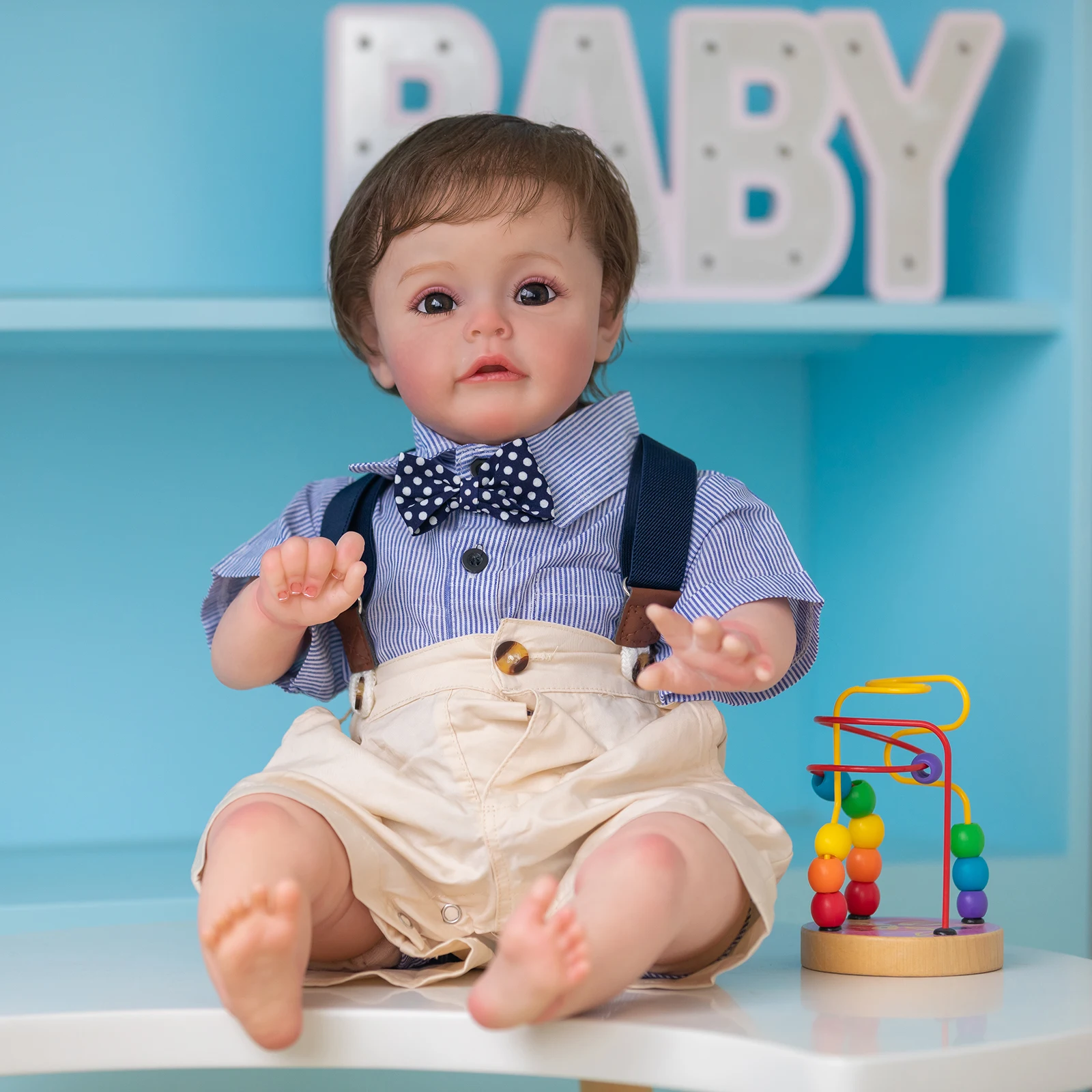 NPK 24inch Already Finished Doll Sue-sue Boy Reborn Toddler 3D Skin Painted Visible Veins Hand Rooted Hair Cuddly Soft Baby Doll
NPK 24inch Already Finished Doll Sue-sue Boy Reborn Toddler 3D Skin Painted Visible Veins Hand Rooted Hair Cuddly Soft Baby Doll