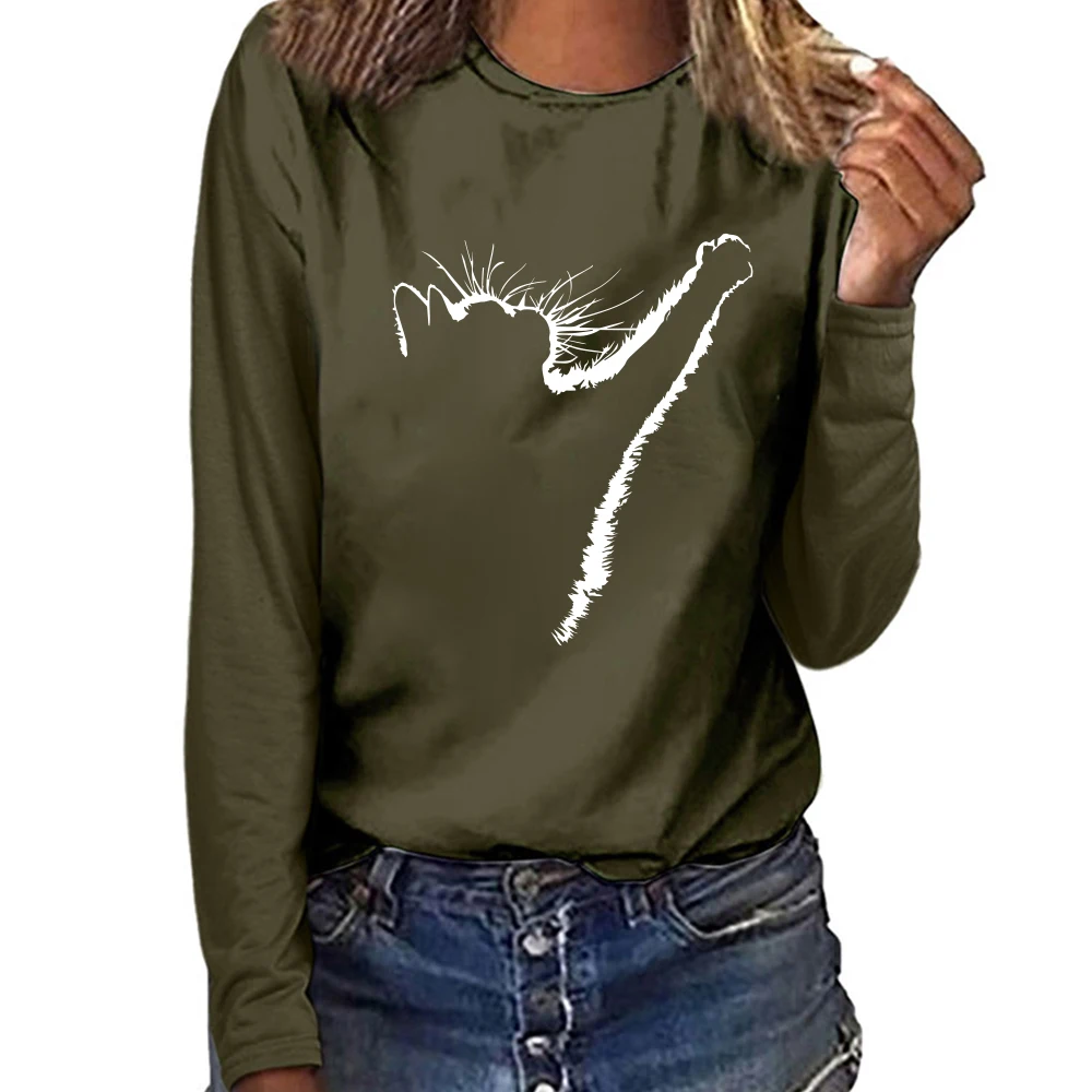 Seeyoushy Cat Hand Print Interesting Printed Ladies Top 2023 New Trend Long Sleeve Ladies Tshirt Harajuku Y2K Aesthetic Clothing
Seeyoushy Cat Hand Print Interesting Printed Ladies Top 2023 New Trend Long Sleeve Ladies Tshirt Harajuku Y2K Aesthetic Clothing