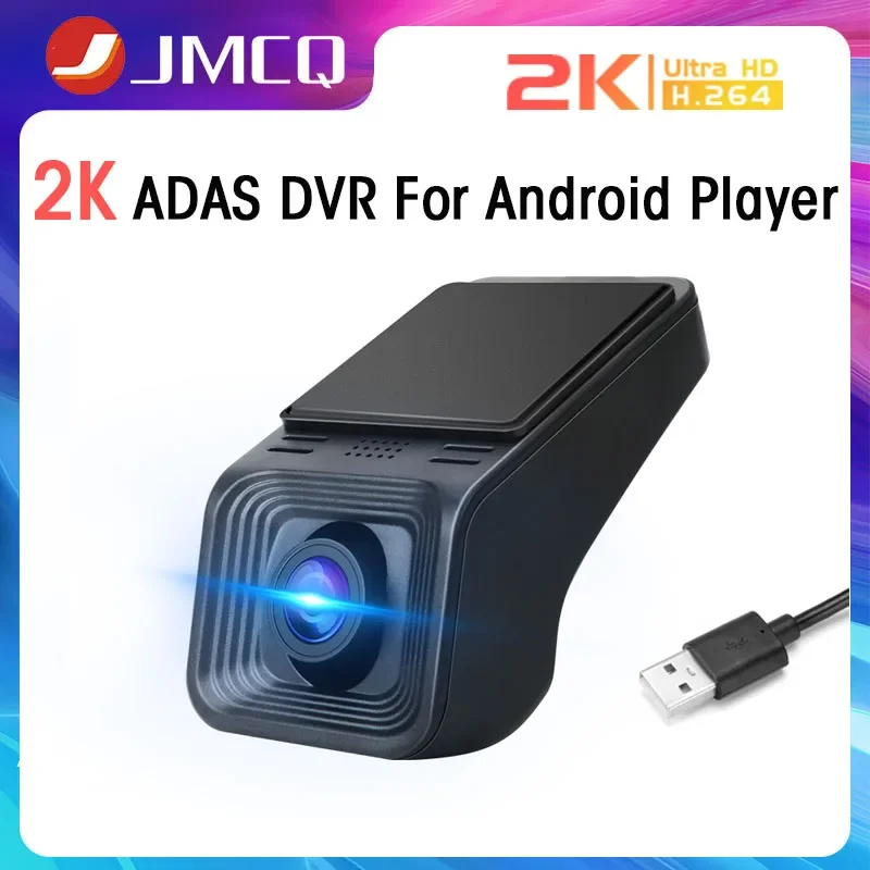 

JMCQ 2K Car DVR Dash Cam ADAS DVR For Auto Android Multimedia Player Hidden Type Motion Detection AR Recorder USB Plug Full HD