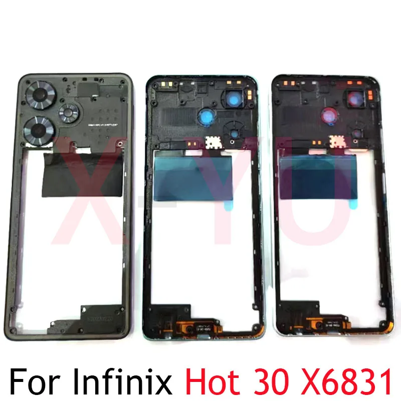 

10PCS Middle Frame For Infinix Hot 30 X6831 LCD Middle Frame Holder Housing Replacement Repair Parts
