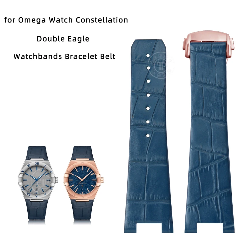 24mm(Concave 13mm) Men's watch Blue Leather Straps for O-mega Watch Constellation Double Eagle Watchbands Bracelet Belt
24mm(Concave 13mm) Men's watch Blue Leather Straps for O-mega Watch Constellation Double Eagle Watchbands Bracelet Belt