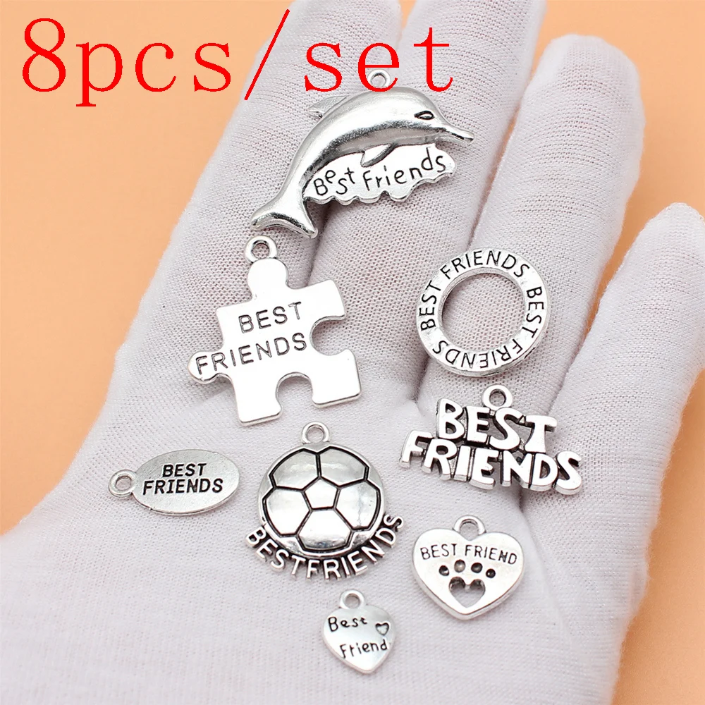 Wholesale Jewelry Pendants Accessories For Jewelry Friendship Best Friend Charms 8pcs/set
Wholesale Jewelry Pendants Accessories For Jewelry Friendship Best Friend Charms 8pcs/set