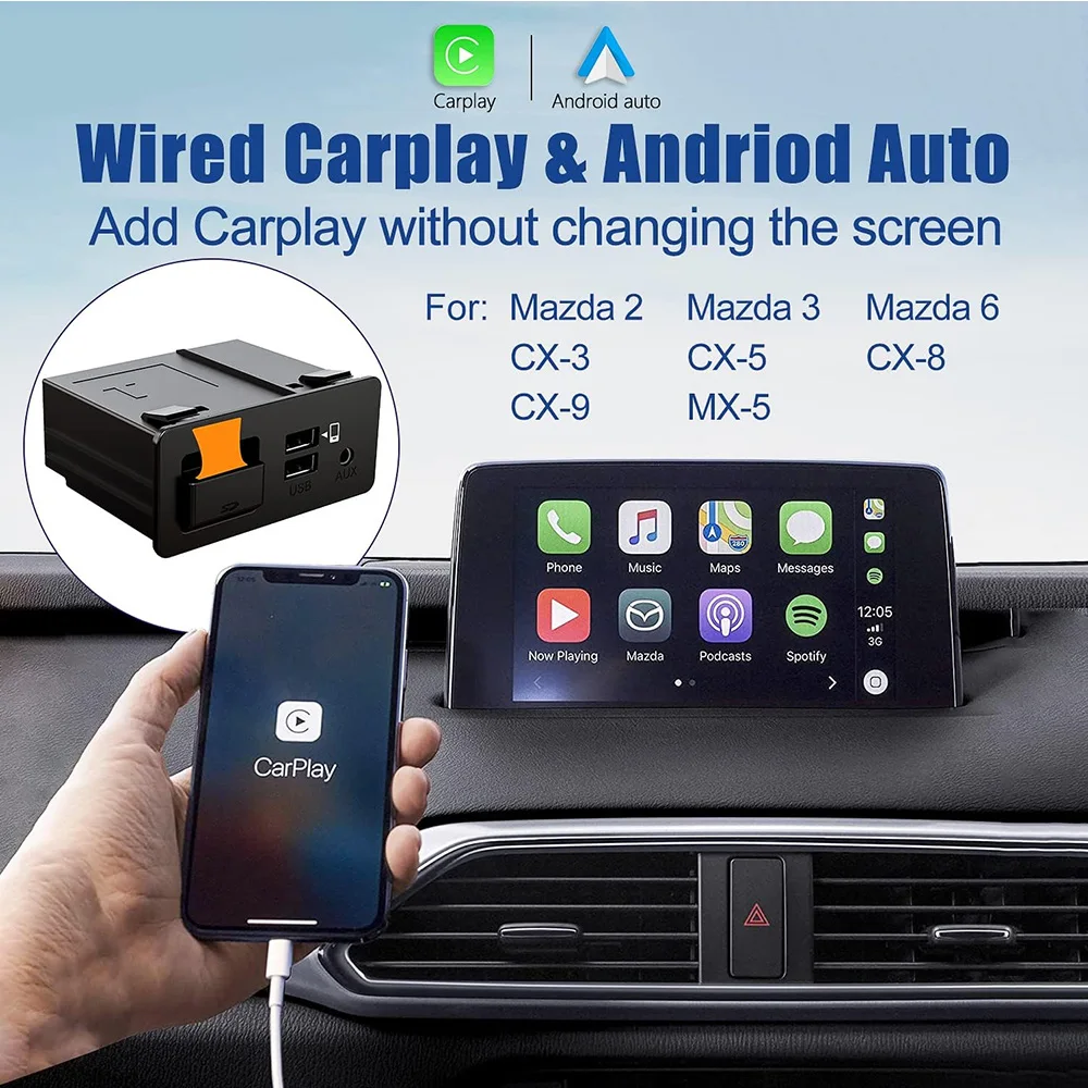 Для Mazda MZD 2 3 6 CX3 CX5 CX9 MX5 2014 2015 2021 Модернизированная система подключения Carplay Android автомобильный адаптер совместимый комплект для модернизации
Для Mazda MZD 2 3 6 CX3 CX5 CX9 MX5 2014 2015 2021 Модернизированная система подключения Carplay Android автомобильный адаптер совместимый комплект для модернизации