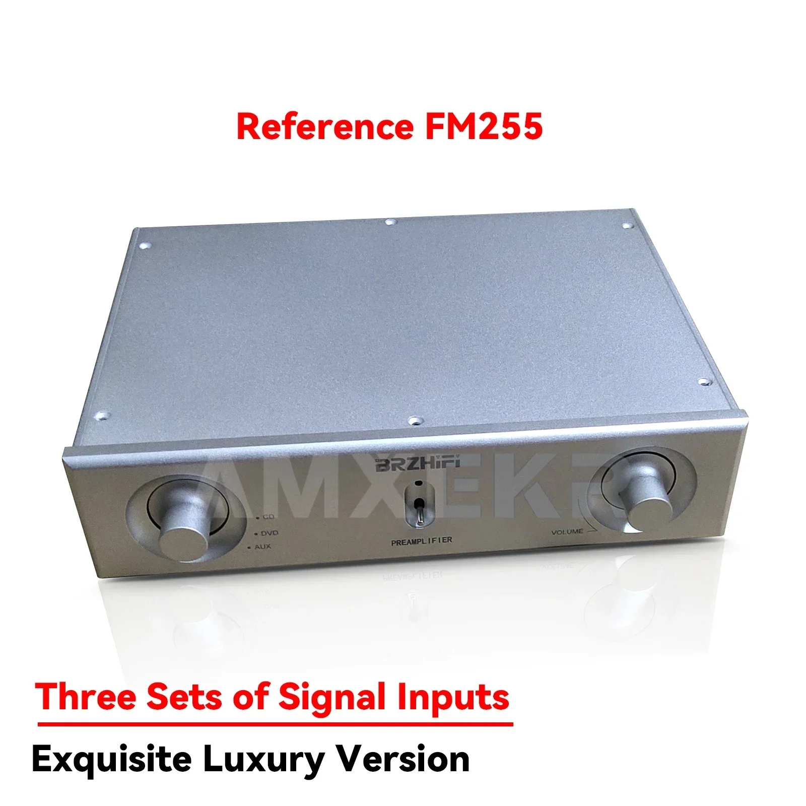 

AMXEKR Finished FM255 Preamplifier HiFi Stereo 3 Way Input 1 Way Output Hi-End Preamp Silver RCA Sophisticated Deluxe Edition