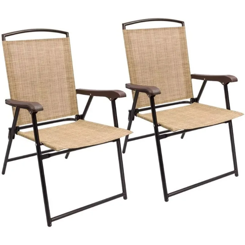 

Max Furniture, складной стул Lacoo для патио, шезлонг, спинка, стул для кемпинга, сада, бассейна, пляжа, стулья, экономия пространства, набор из 2