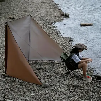 접이식 야외 캠핑 쉘터 방풍 방수 바람막이 텐트, 피크닉 바비큐 해변용 대형 타프 울타리