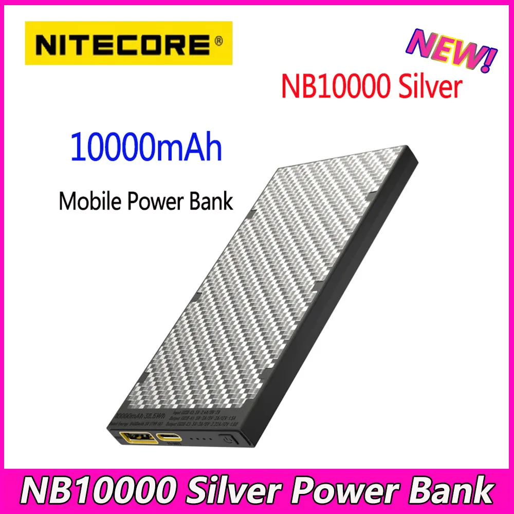 NITECORE NB10000 SILVER Power Bank 10000mAh PD Quick Charge With charger Lithium Battery For Huawei Smart iPhone Xiaomi
NITECORE NB10000 SILVER Power Bank 10000mAh PD Quick Charge With charger Lithium Battery For Huawei Smart iPhone Xiaomi