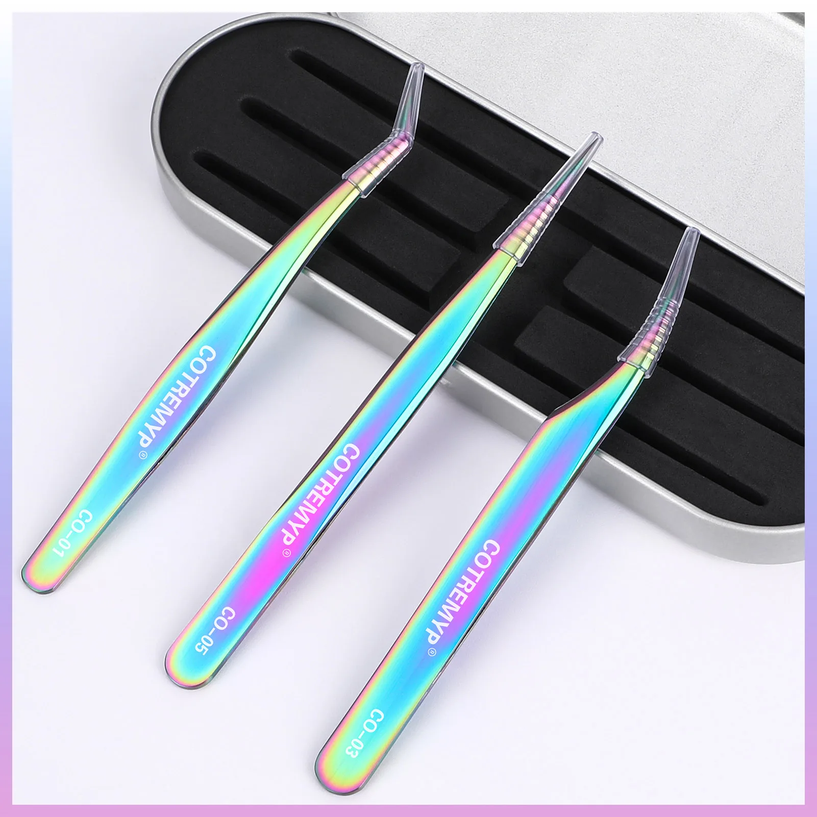 

1 Pcs Eyelashes Tweezers Stainless Steel Superhard High Precision Anti-static Tweezers For Eyelash Extensions Cosmetic Tools