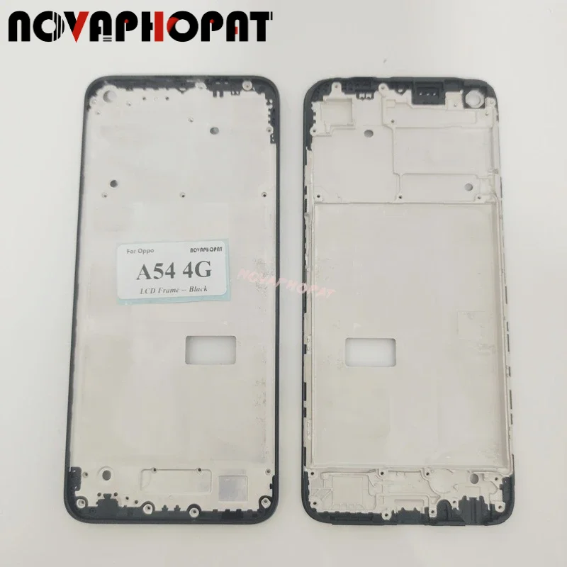 

Novaphopat LCD Frame Front Housing Cover Chassis Bezel For Oppo A54 4G Front Case